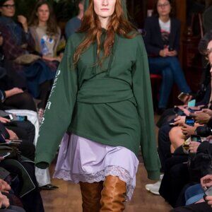 Vetements 2016 Wrap Hoodie Poncho Asymmetric Dress